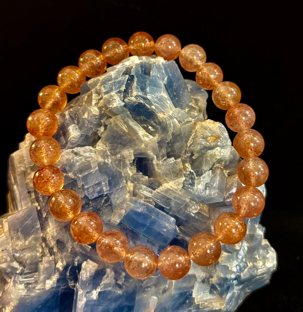Reiki-Infused Natural Strawberry Quartz Bracelet for Universal Love, Joy & Heart Expansion (8mm)