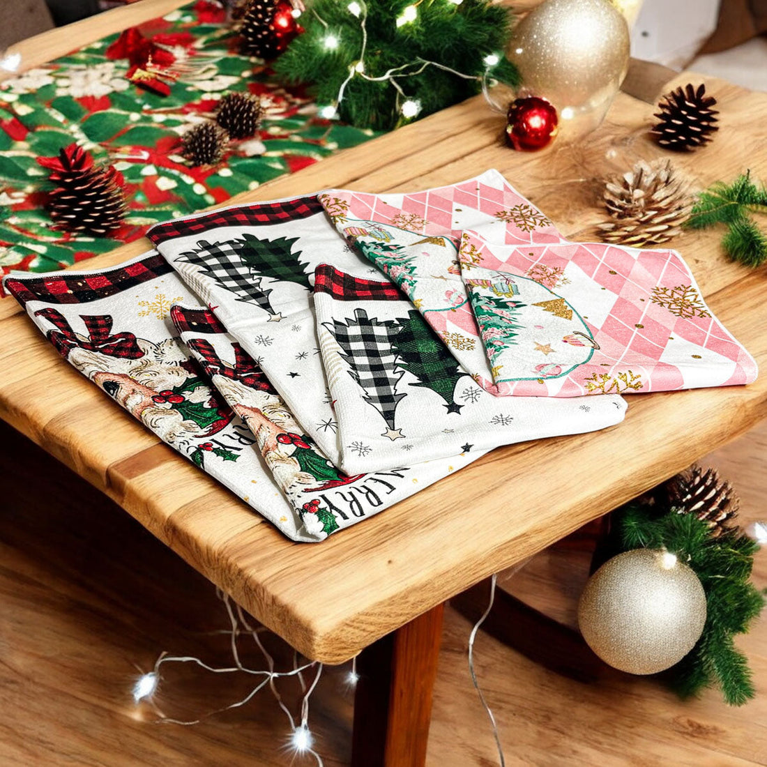 Trees & Gingham Towel