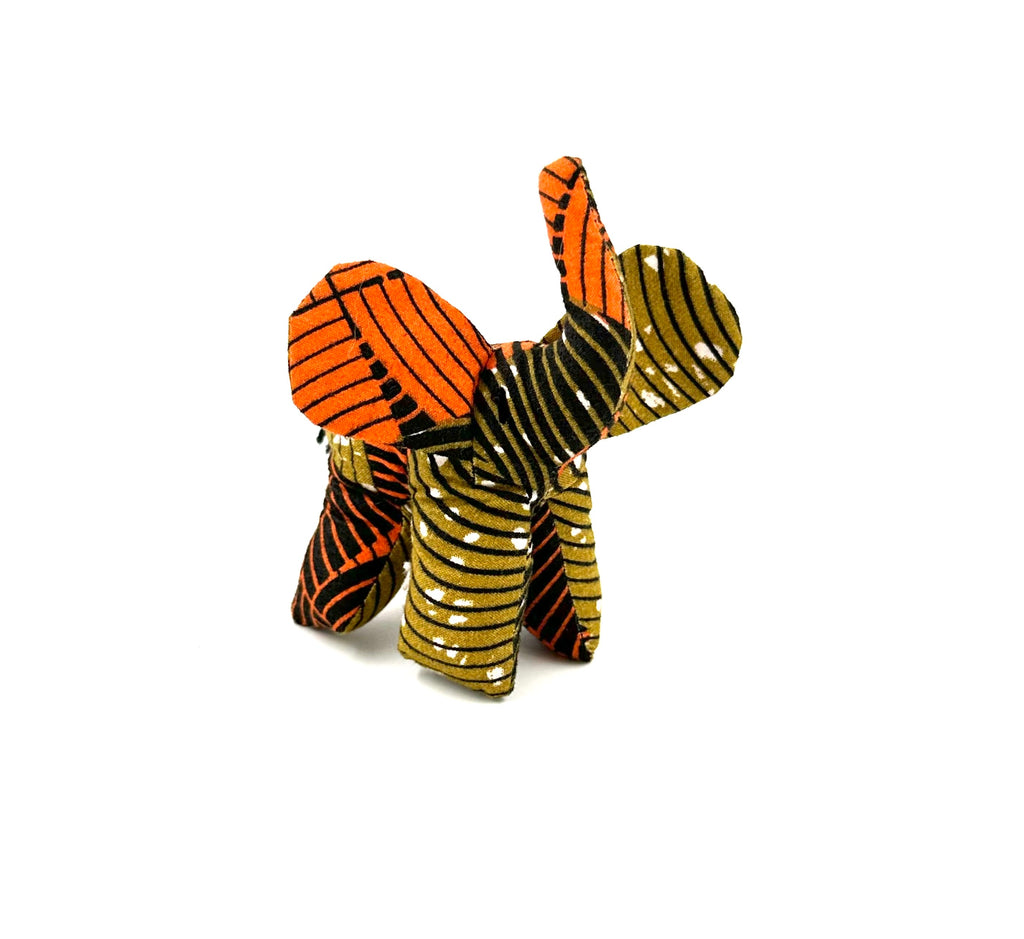 Handcrafted Ugandan Fabric Safari Animal Sculptures, Boho Decor
