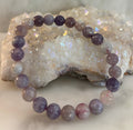Reiki-Infused Natural Unicorn Stone Bracelet for Deep Peace, Emotional Healing & Joyful Serenity (8mm)