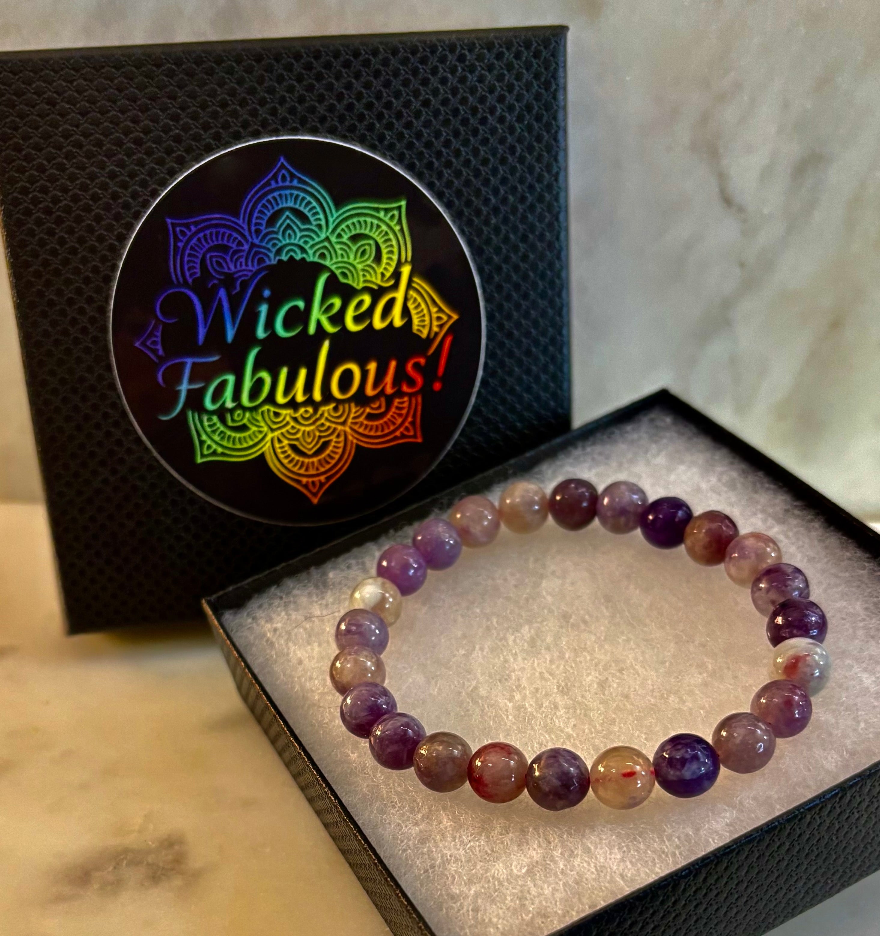 Reiki-Infused Natural Unicorn Stone Bracelet for Deep Peace, Emotional Healing & Joyful Serenity (8mm)