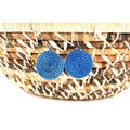 Handcrafted Rwenzori Spiral Earrings in Natural Fiber