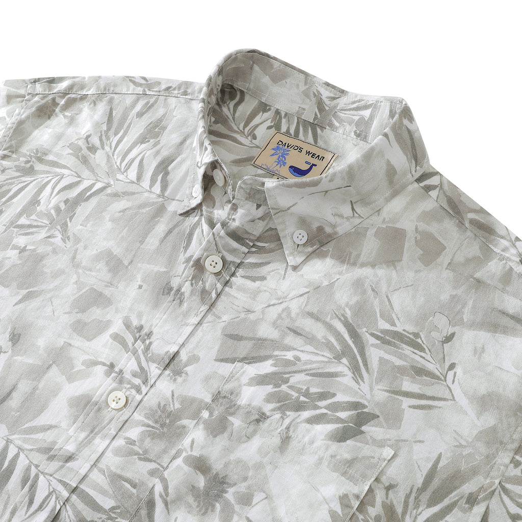 1920s Vintage Style Hawaiian Shirt Tropical Print Cotton
