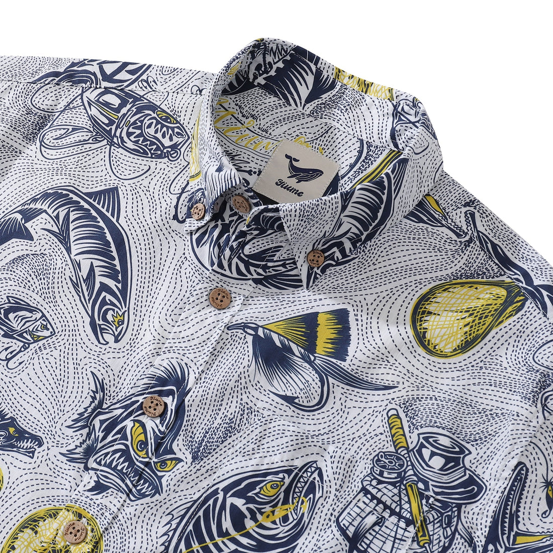 Showdown at the Shore Cotton Short Sleeve Aloha Shirt