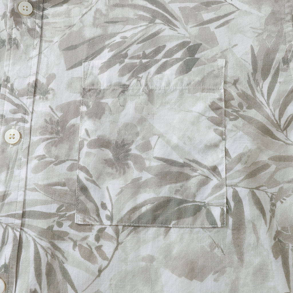 1920s Vintage Style Hawaiian Shirt Tropical Print Cotton