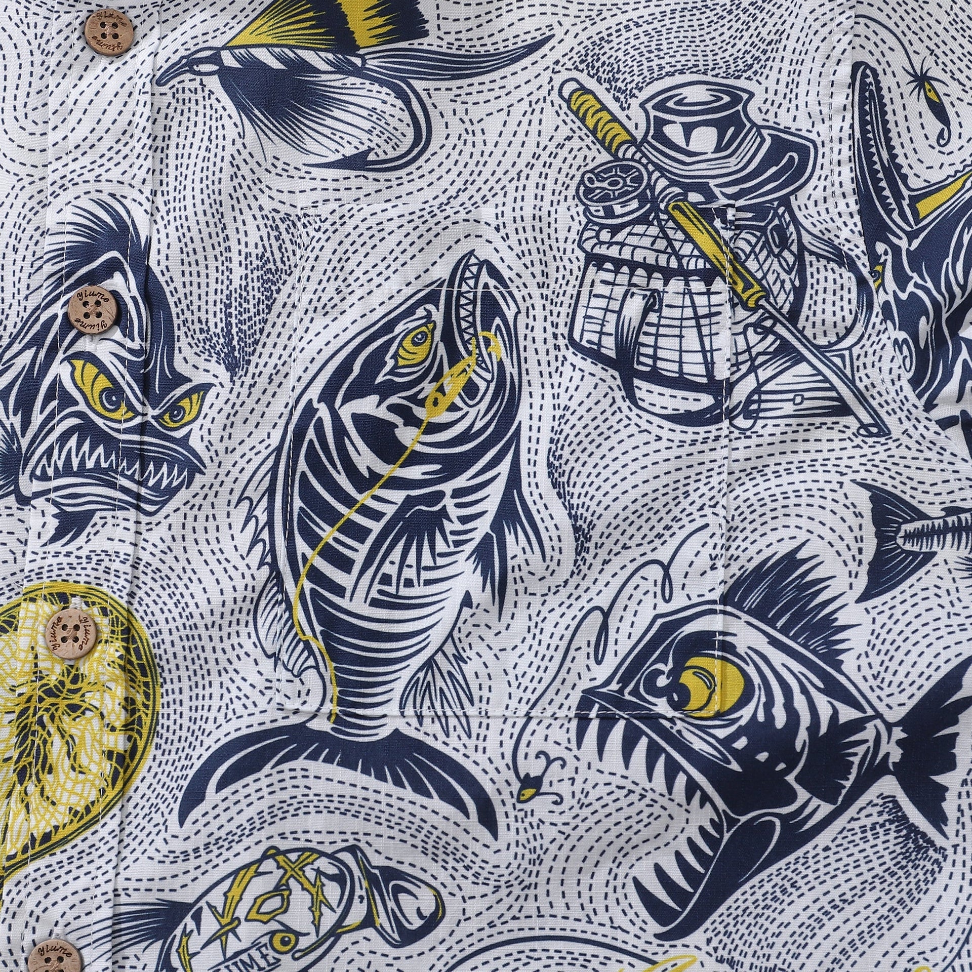 Showdown at the Shore Cotton Short Sleeve Aloha Shirt
