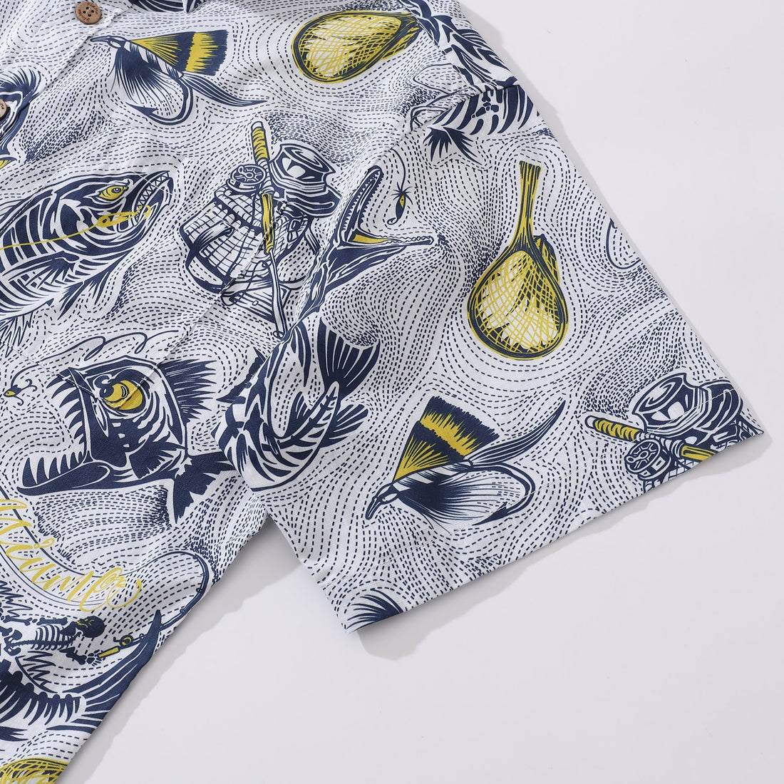 Showdown at the Shore Cotton Short Sleeve Aloha Shirt