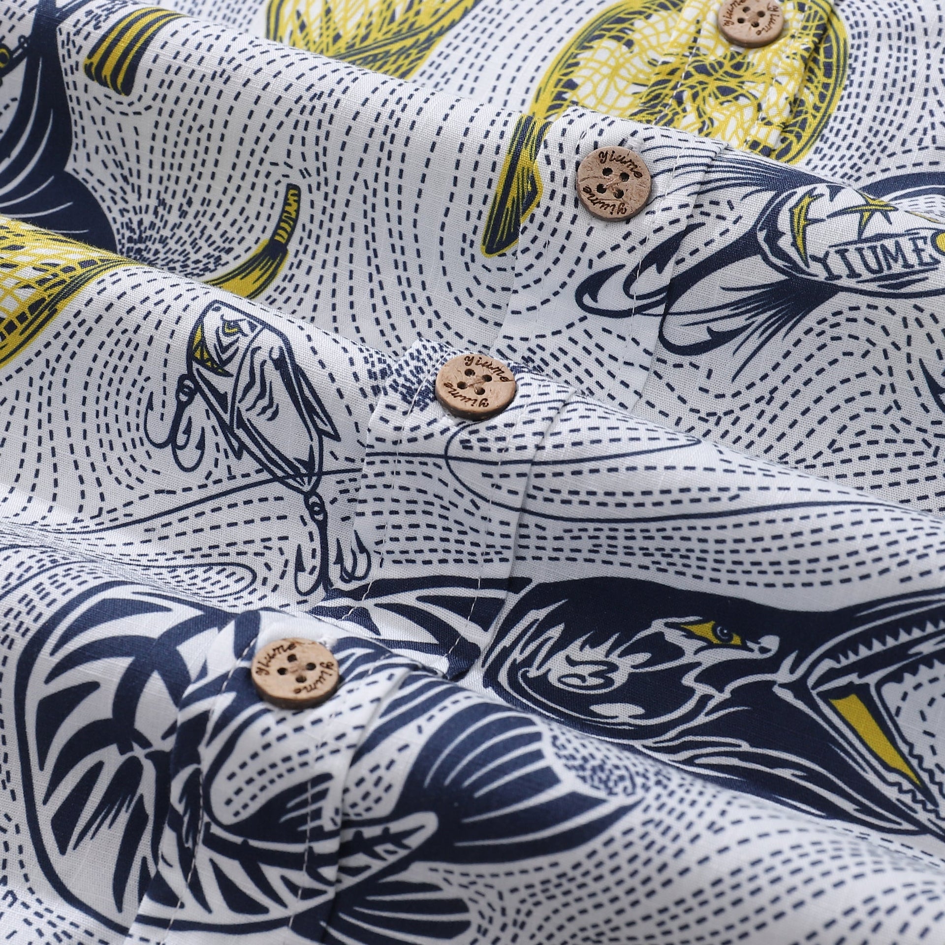 Showdown at the Shore Cotton Short Sleeve Aloha Shirt