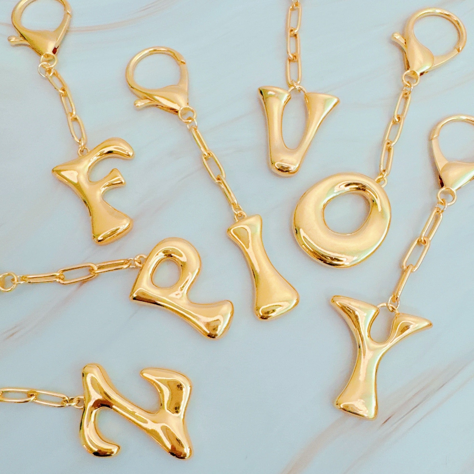 Whimsy Balloon Letter Initial Bag Charm