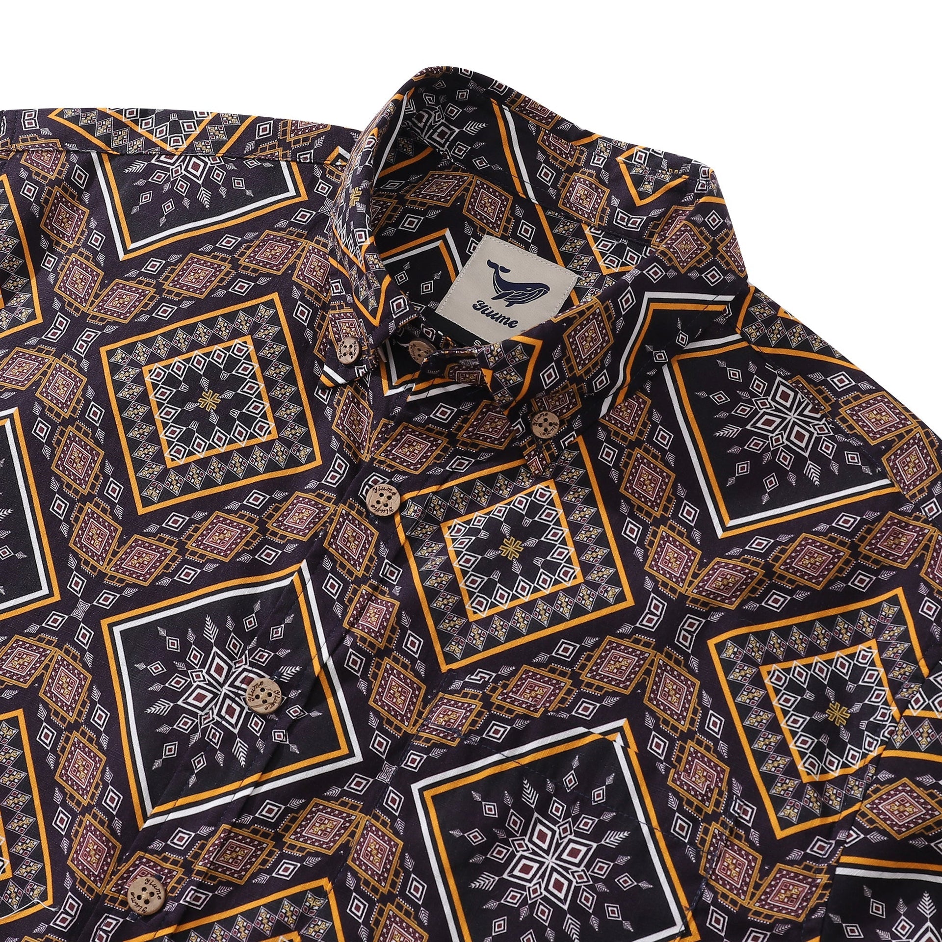 Men's Hawaiian Shirt Geometric Pattern Short Sleeve Aloha Shirt