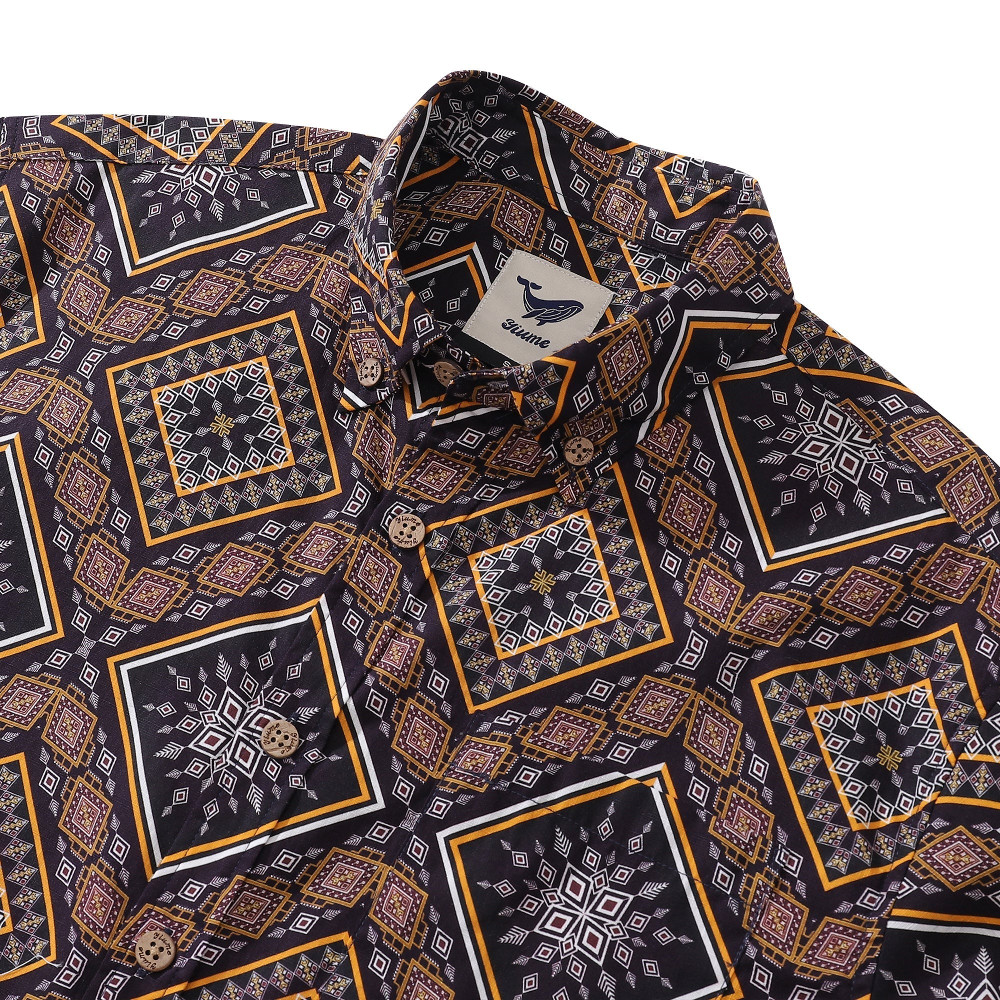 Men's Hawaiian Shirt Geometric Pattern Short Sleeve Aloha Shirt
