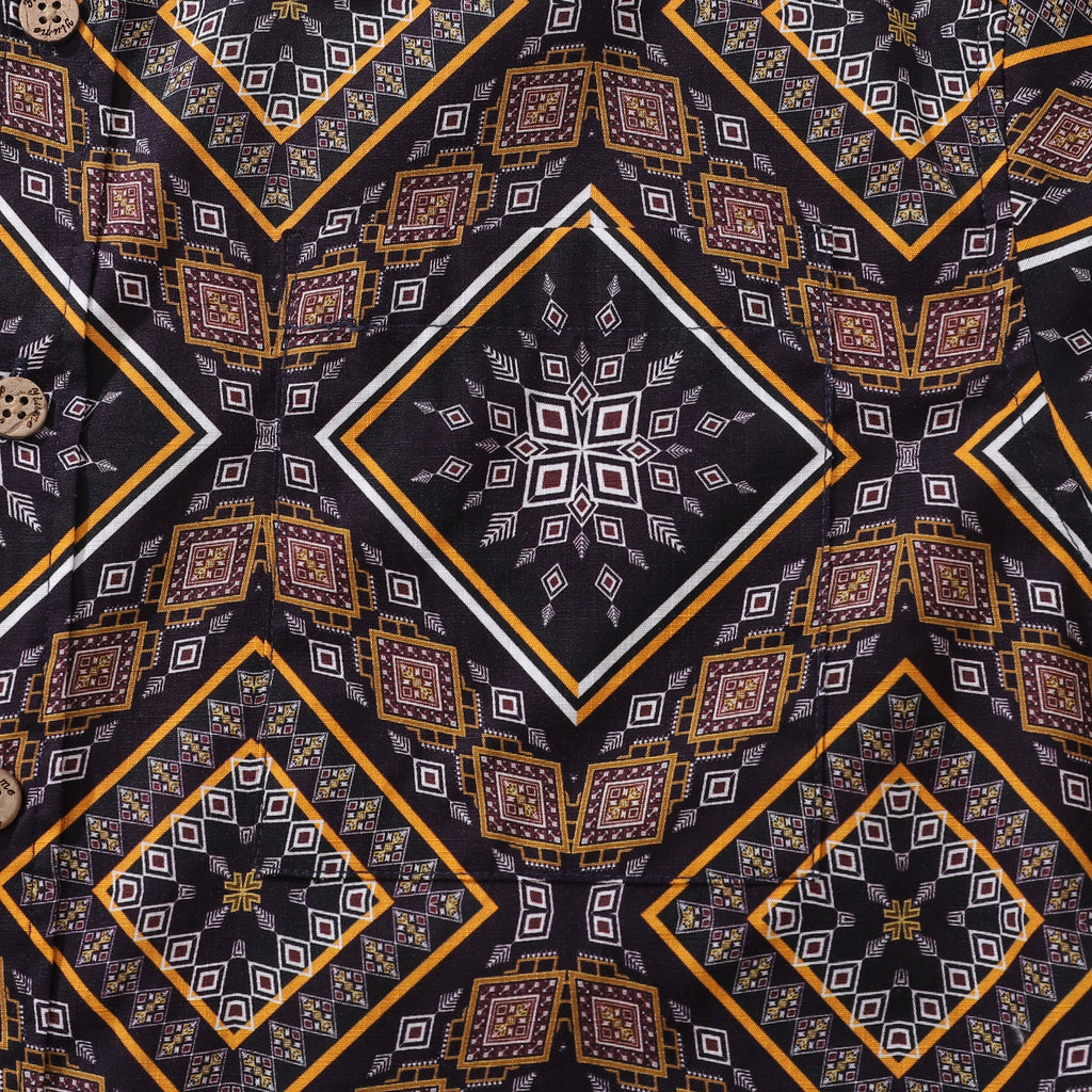 Men's Hawaiian Shirt Geometric Pattern Short Sleeve Aloha Shirt