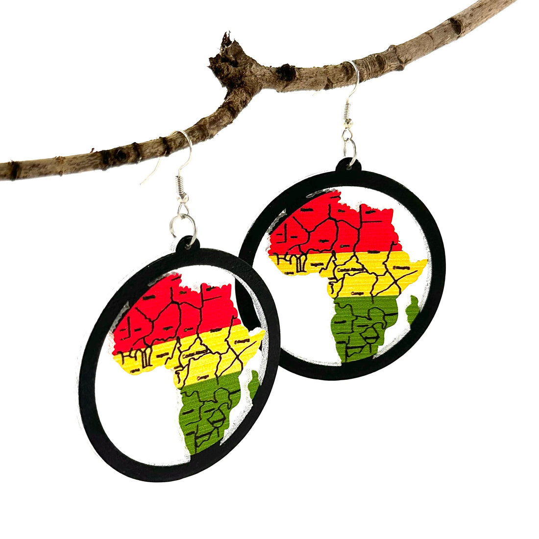 Africa Continent Statement Earrings - Bohemian Geometric Jewelry