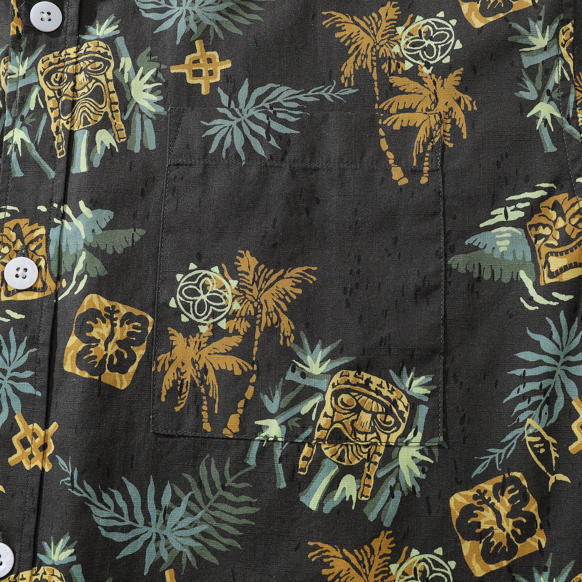 Vintage Tiki Art Print Wall Decor Rainforest Volcano Wall Hanging