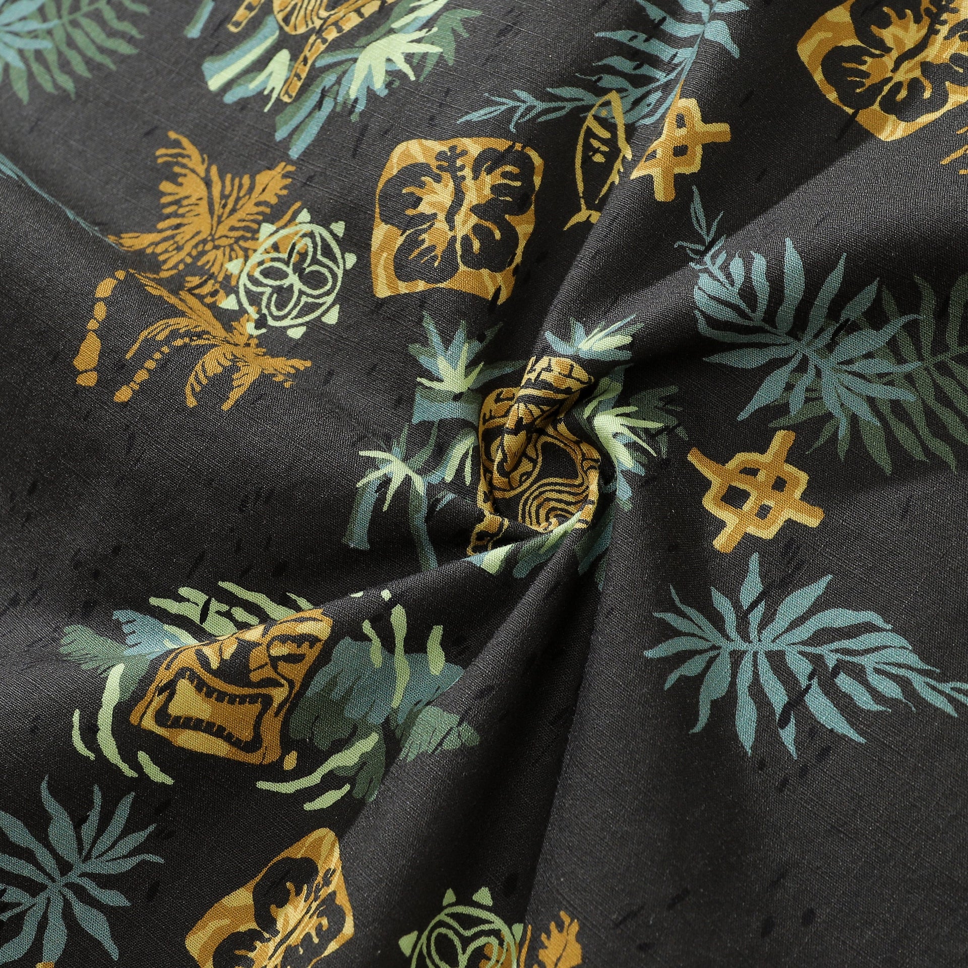 Vintage Tiki Art Print Wall Decor Rainforest Volcano Wall Hanging