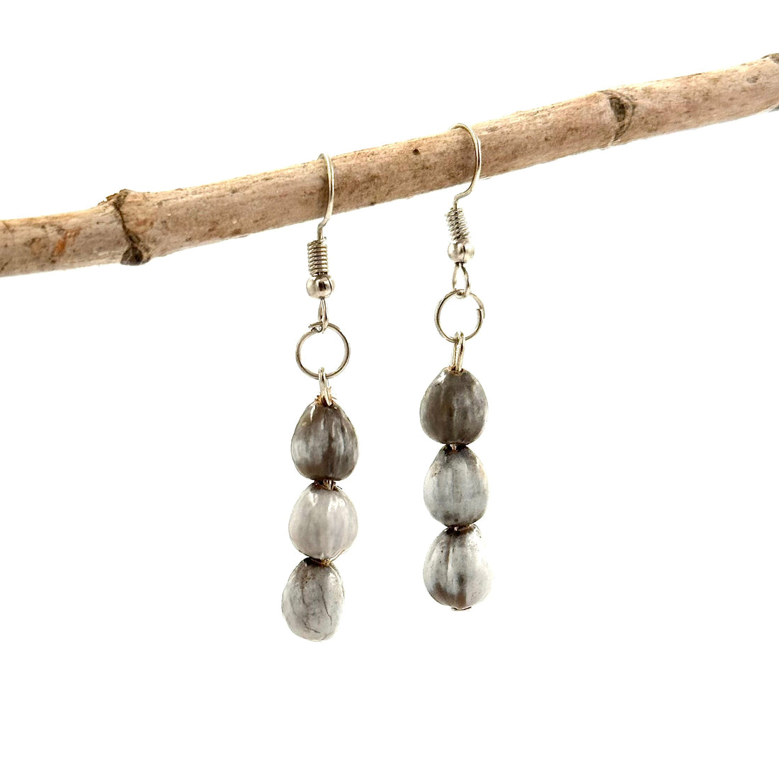 Tears of Joy Earrings - Natural Embira Seed Dangle Earrings