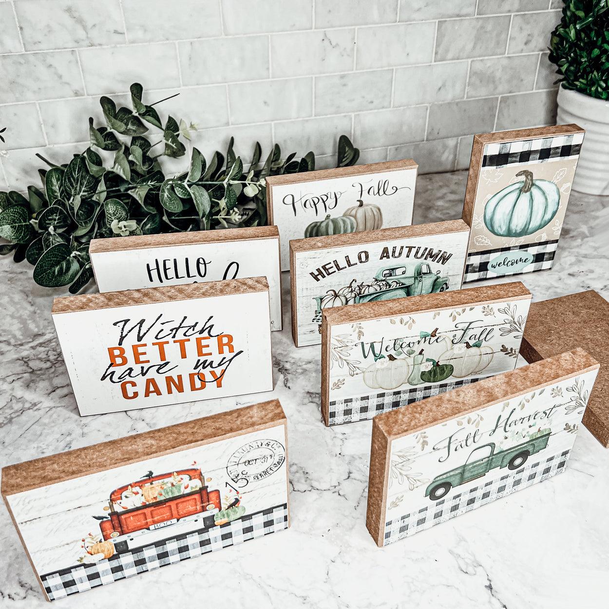 Witch Better Have My Candy Rustic Wooden Halloween Desk Sign - Image 16