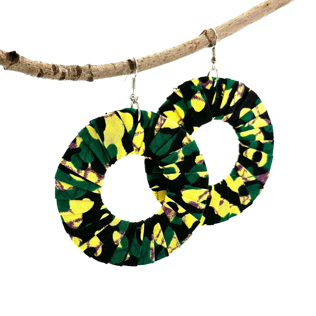 Unity Hoop Earrings: Oversized Statement Bohemian Textile Hoops