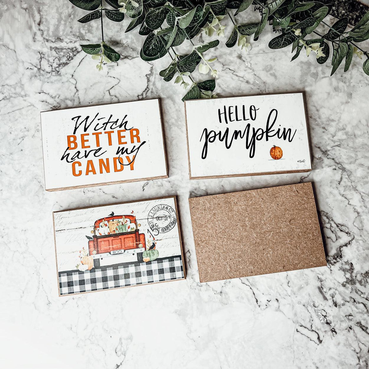Witch Better Have My Candy Rustic Wooden Halloween Desk Sign - Image 13