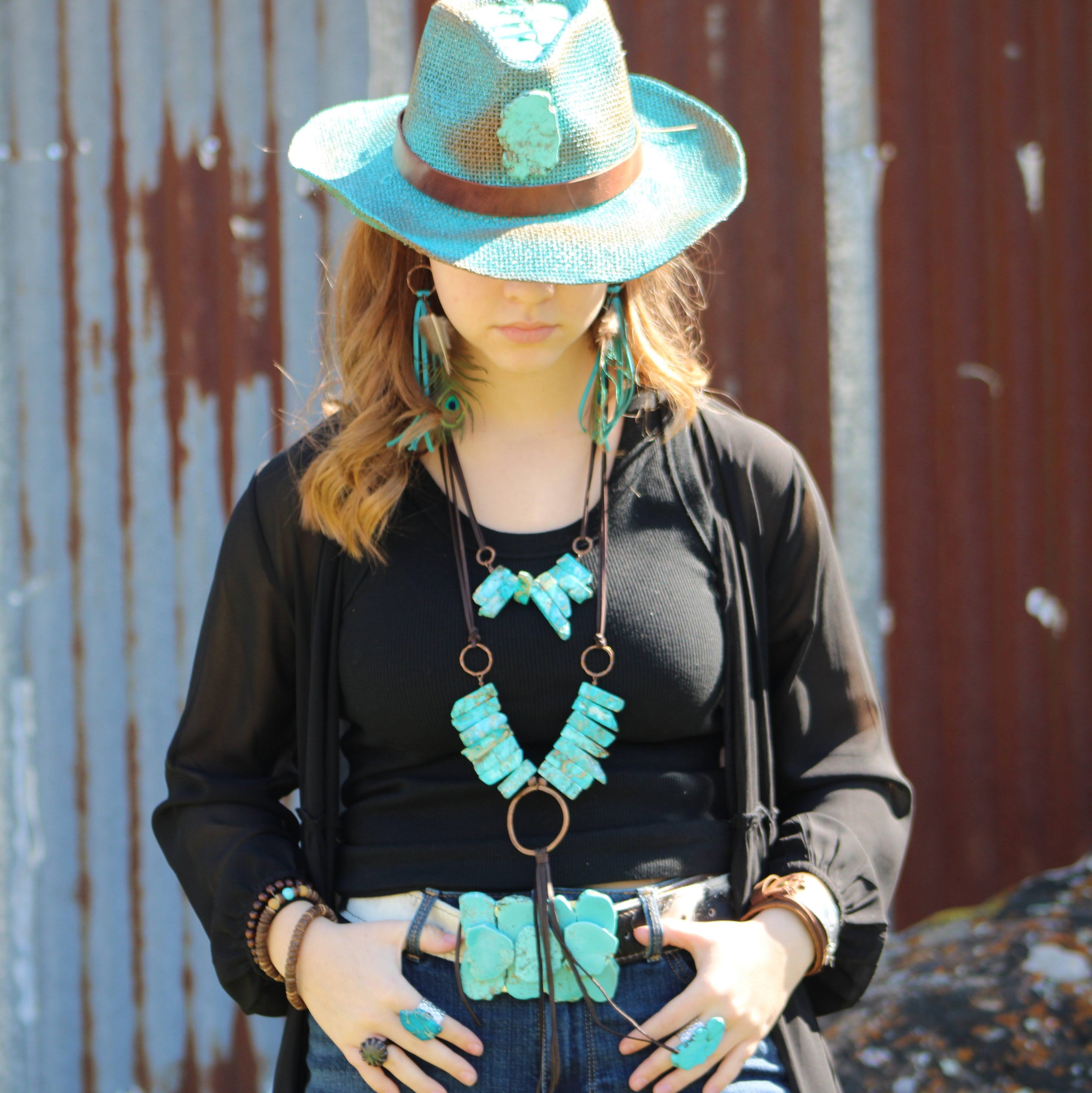 Genuine Labradorite Ring in Antique Copper