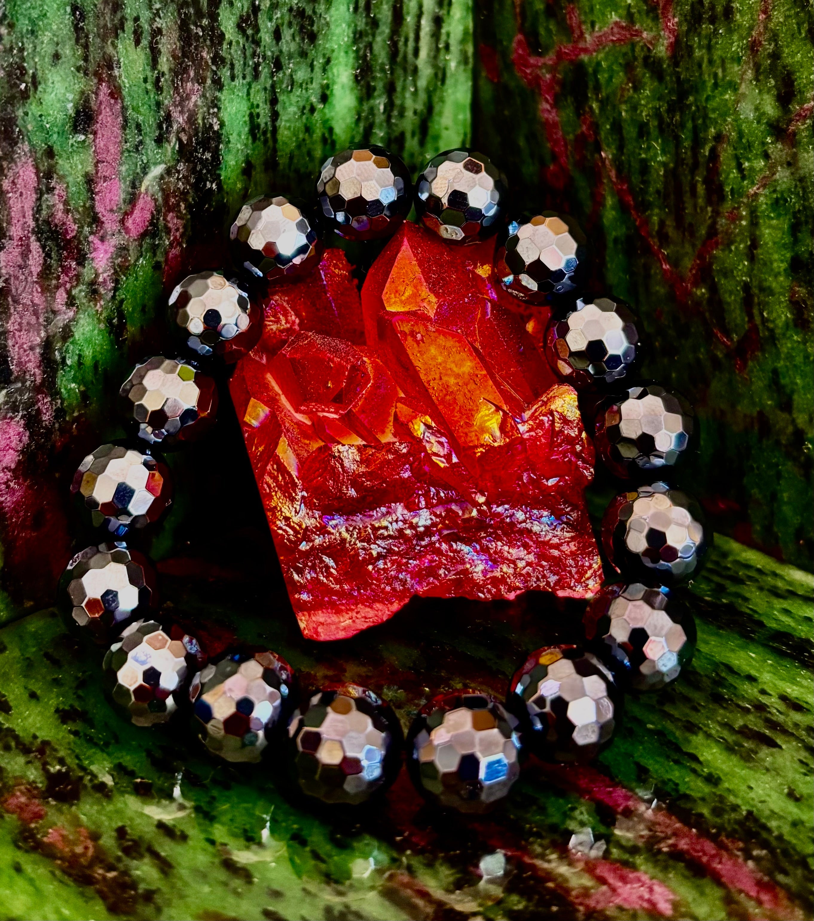 The "Studio 54" Faceted Mystic Black Onyx Glamour Bracelet