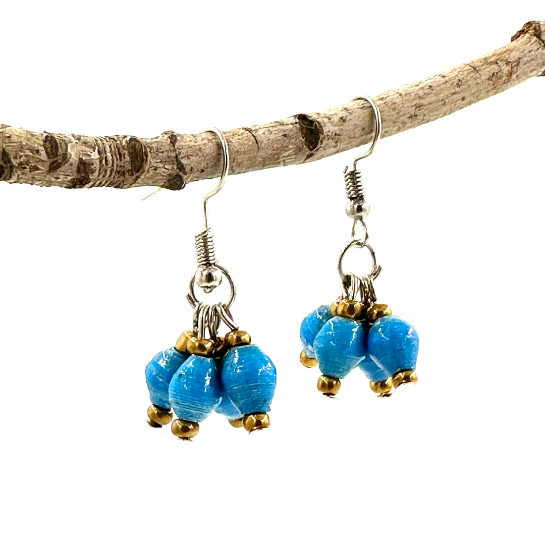 Tooro Tassel Earrings: Artisan Fair Trade Multi-Color Paper Beads