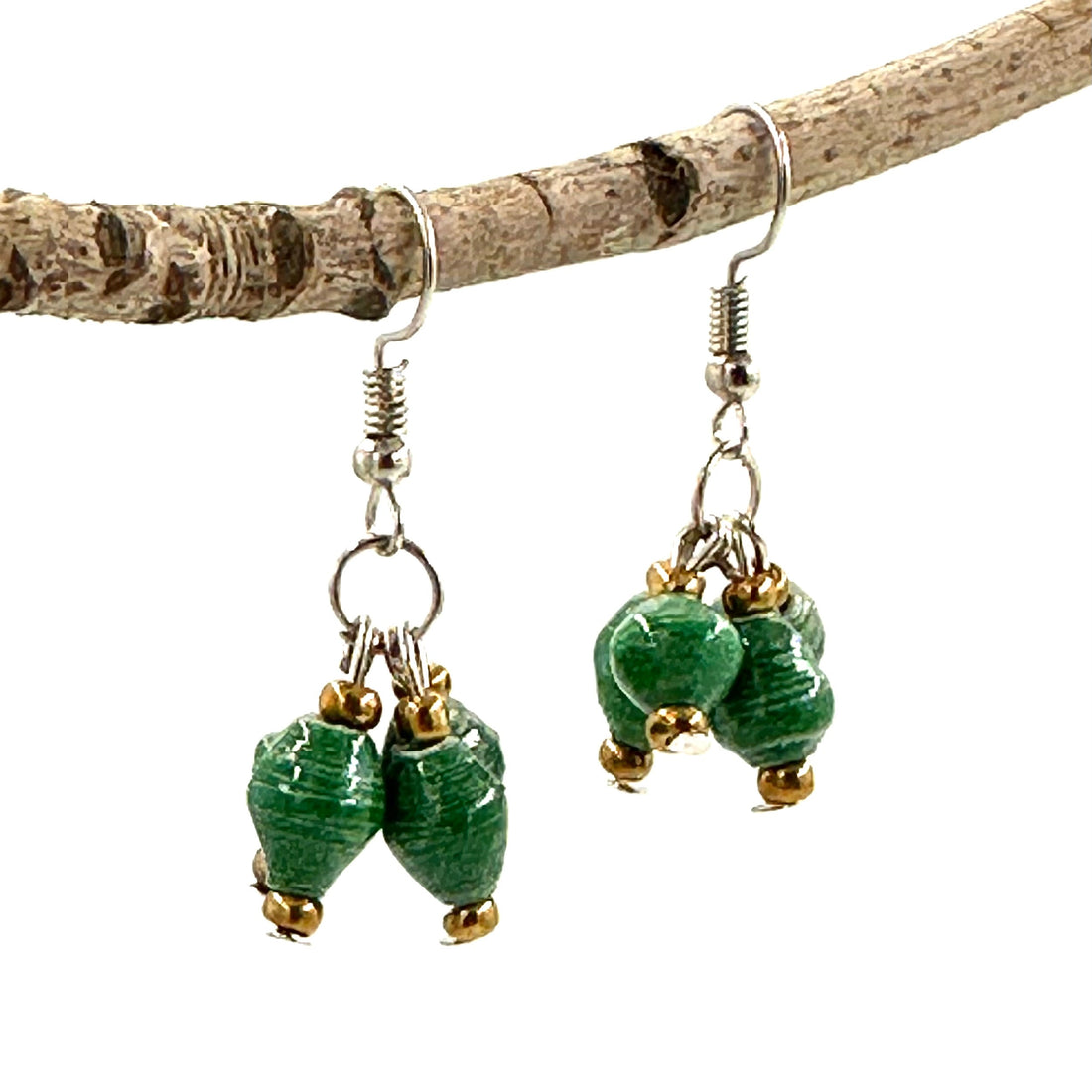 Tooro Tassel Earrings: Artisan Fair Trade Multi-Color Paper Beads