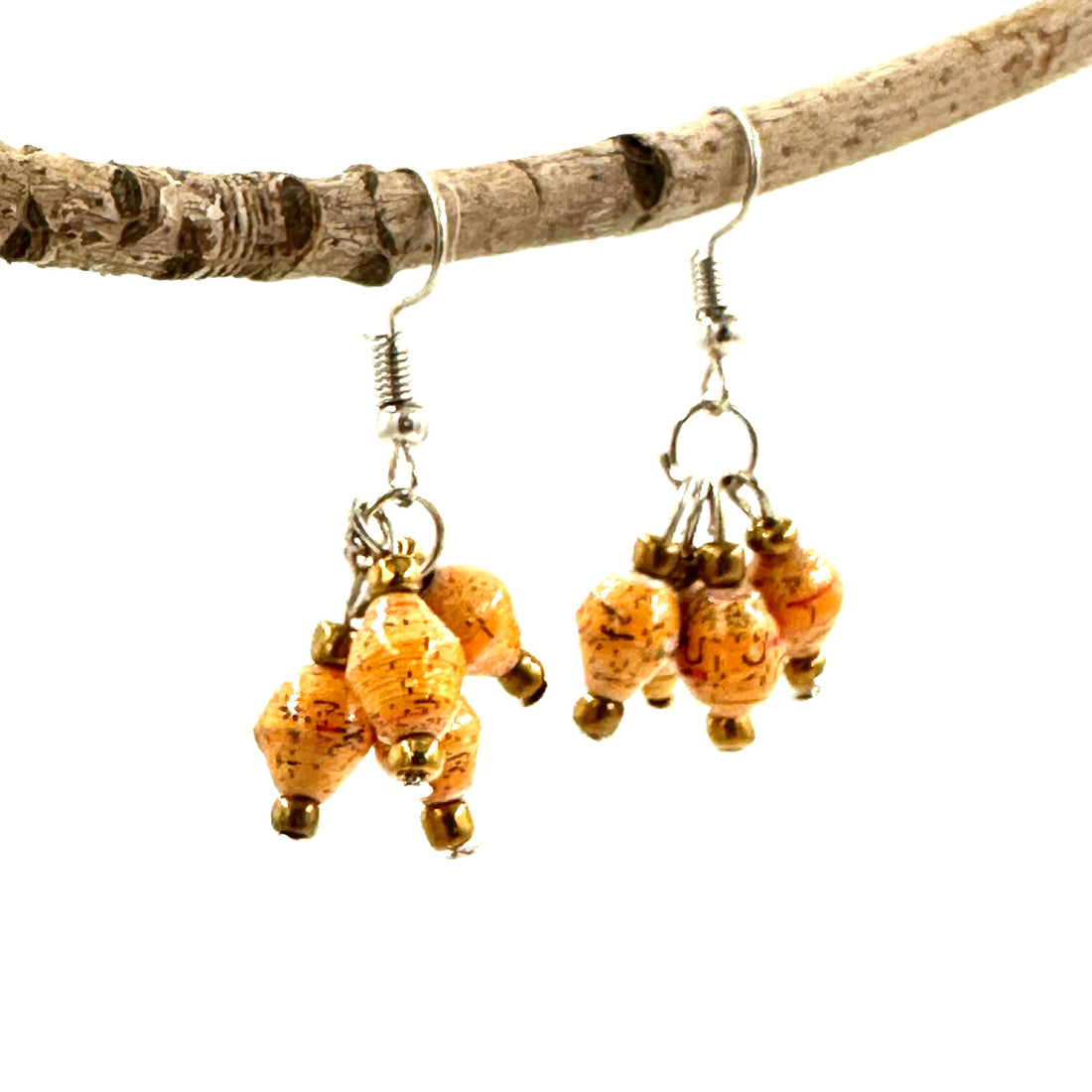 Tooro Tassel Earrings: Artisan Fair Trade Multi-Color Paper Beads