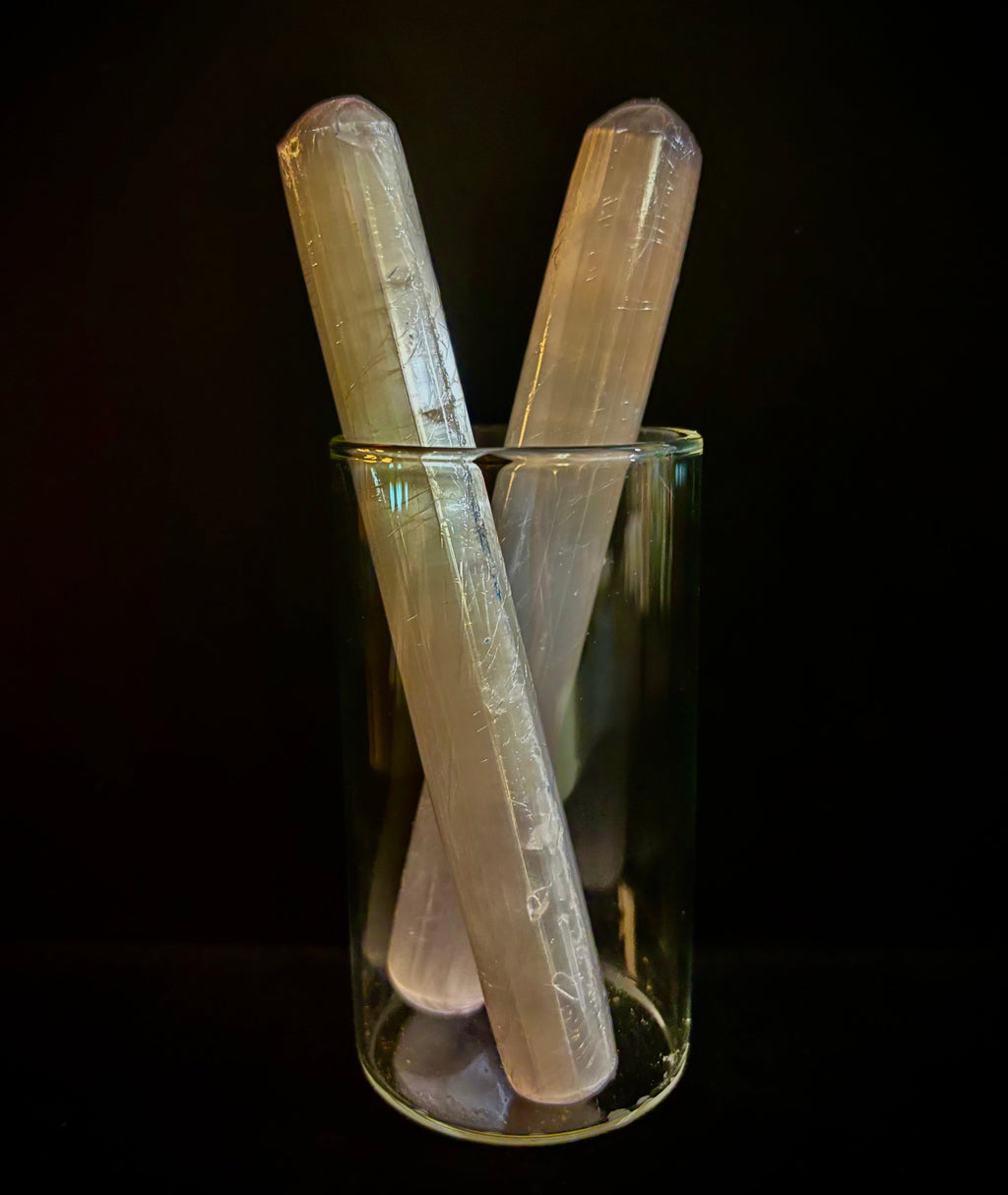 The Sacred Light Selenite Massage Wand | 6" Moroccan Energy Cleansing & Reflexology Wand