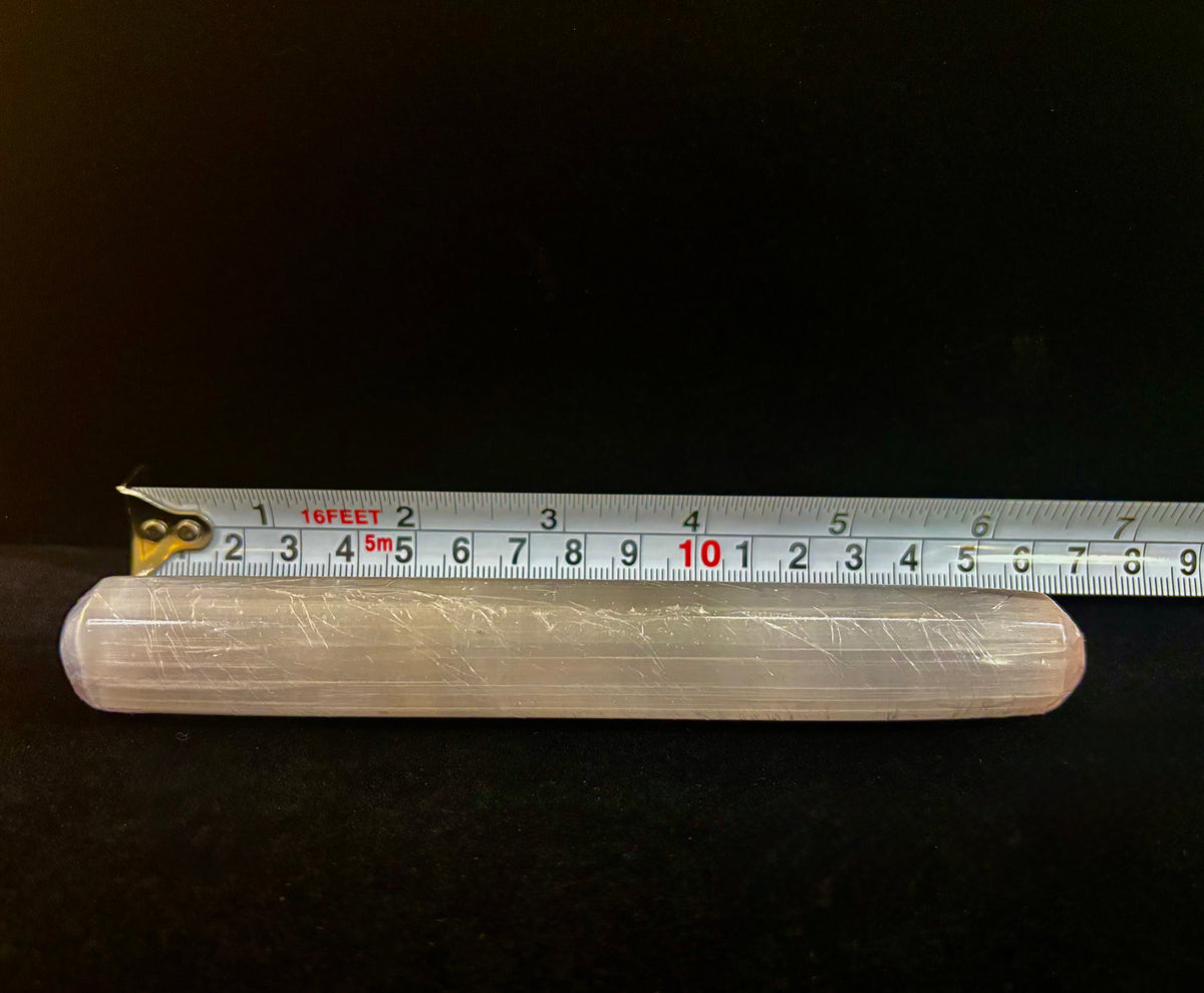 The Sacred Light Selenite Massage Wand | 6" Moroccan Energy Cleansing & Reflexology Wand