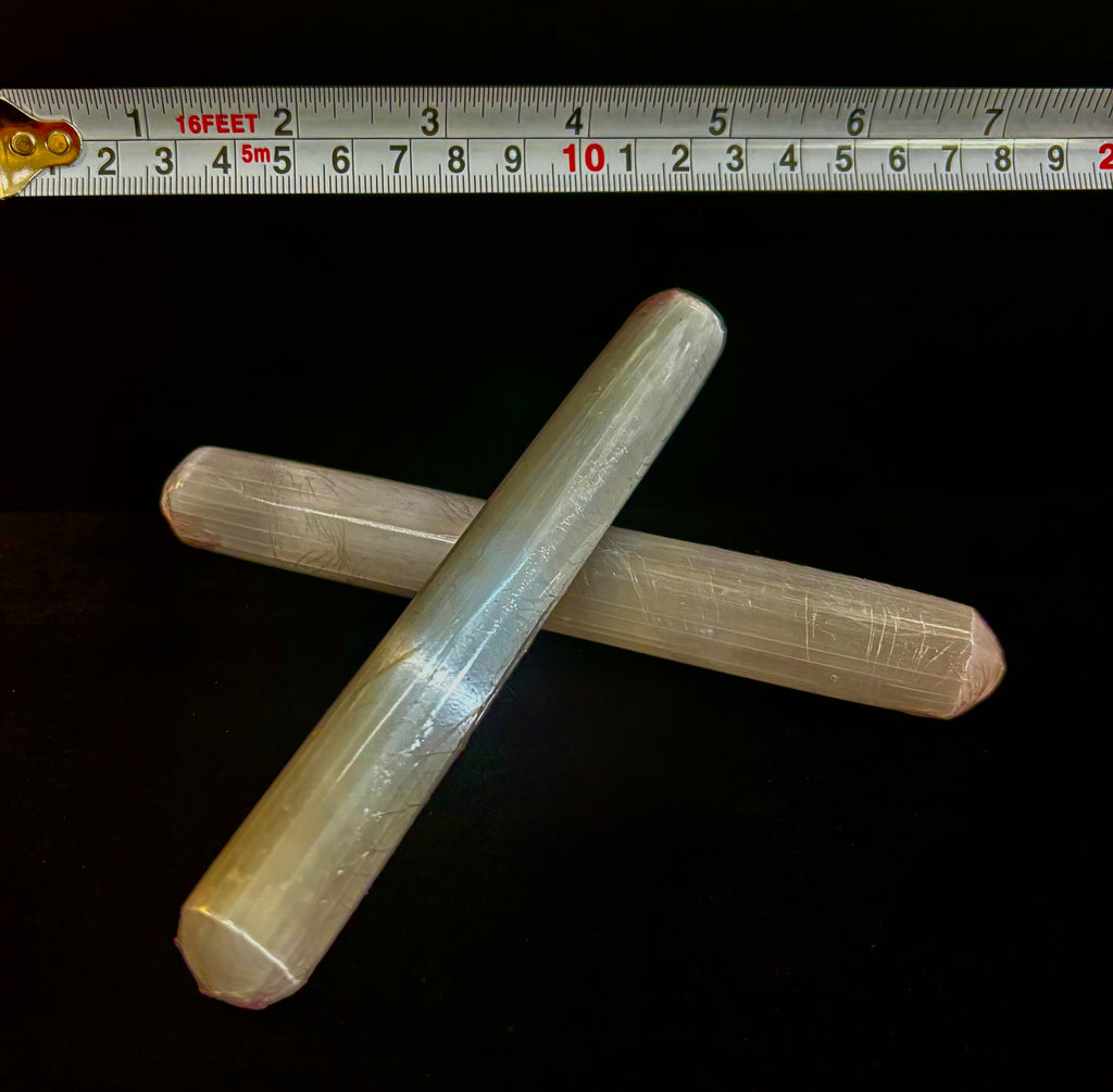 The Sacred Light Selenite Massage Wand | 6" Moroccan Energy Cleansing & Reflexology Wand