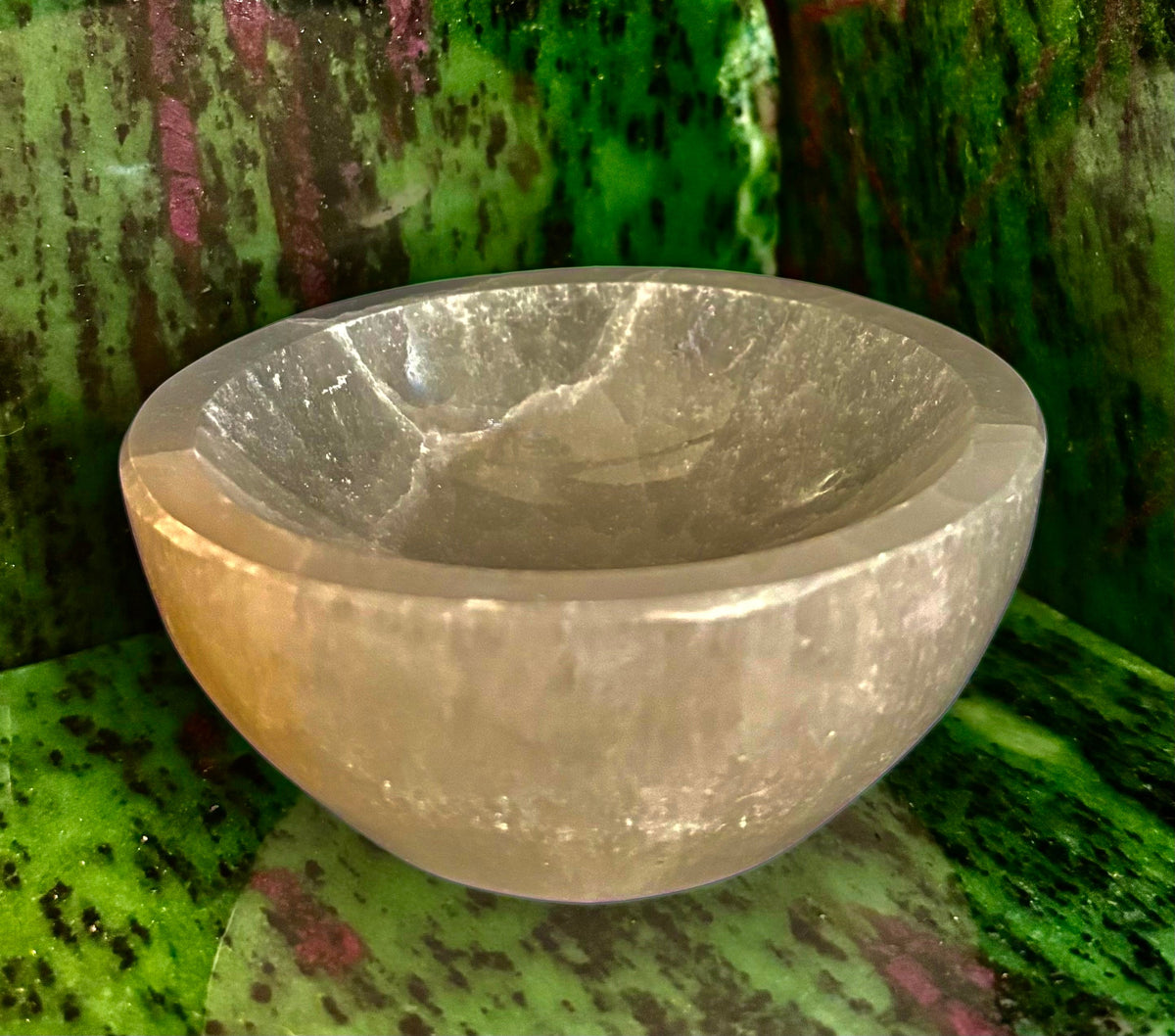 The Sacred Nightstand Selenite Cleansing Bowl | 3" Moroccan Crystal Charging & Ring Dish
