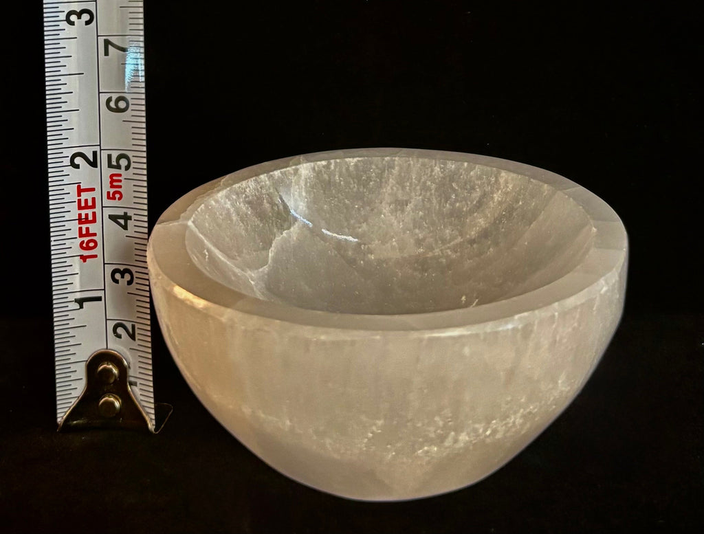 The Sacred Nightstand Selenite Cleansing Bowl | 3" Moroccan Crystal Charging & Ring Dish