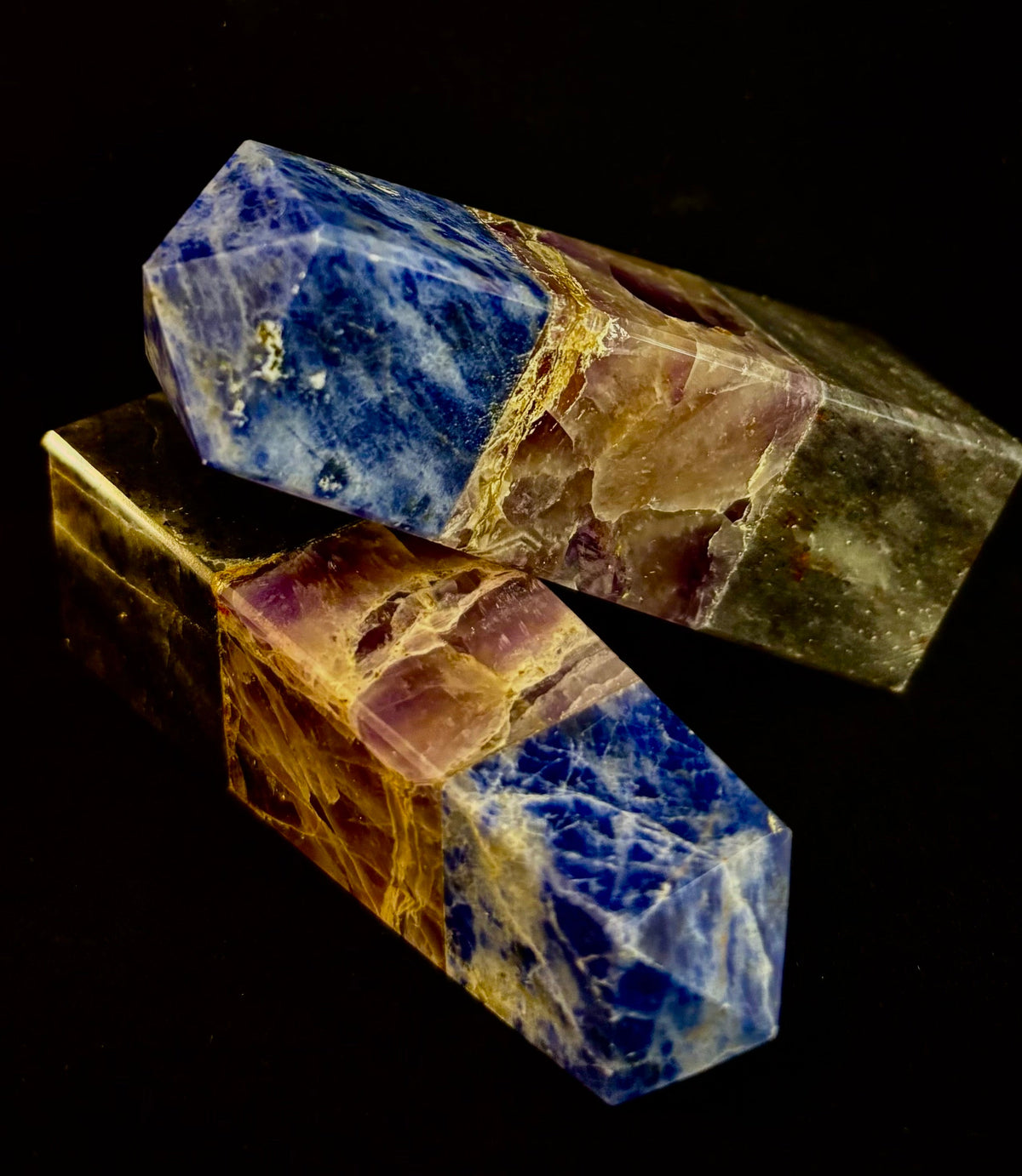 The Mindful Sanctuary Mini-Tower | Sodalite, Amethyst & Aventurine Anxiety Support Pillar