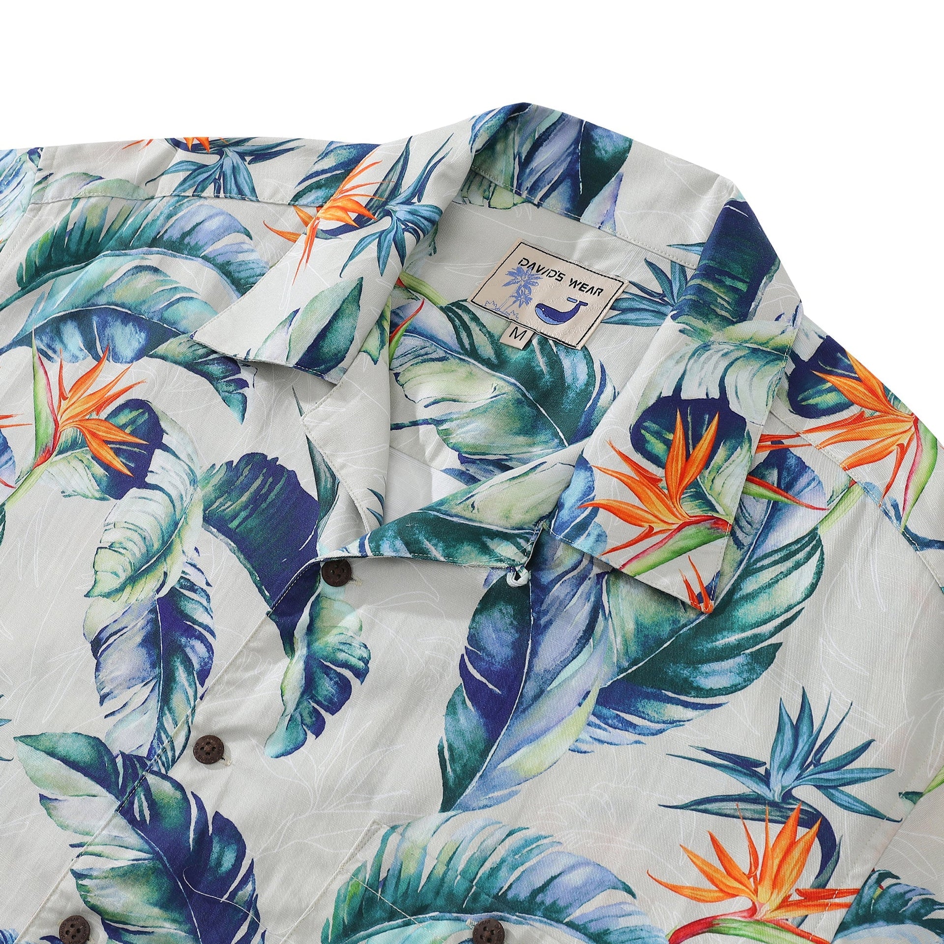 1930s Vintage Paradise Bird Hawaiian Shirt Tencel and Rayon