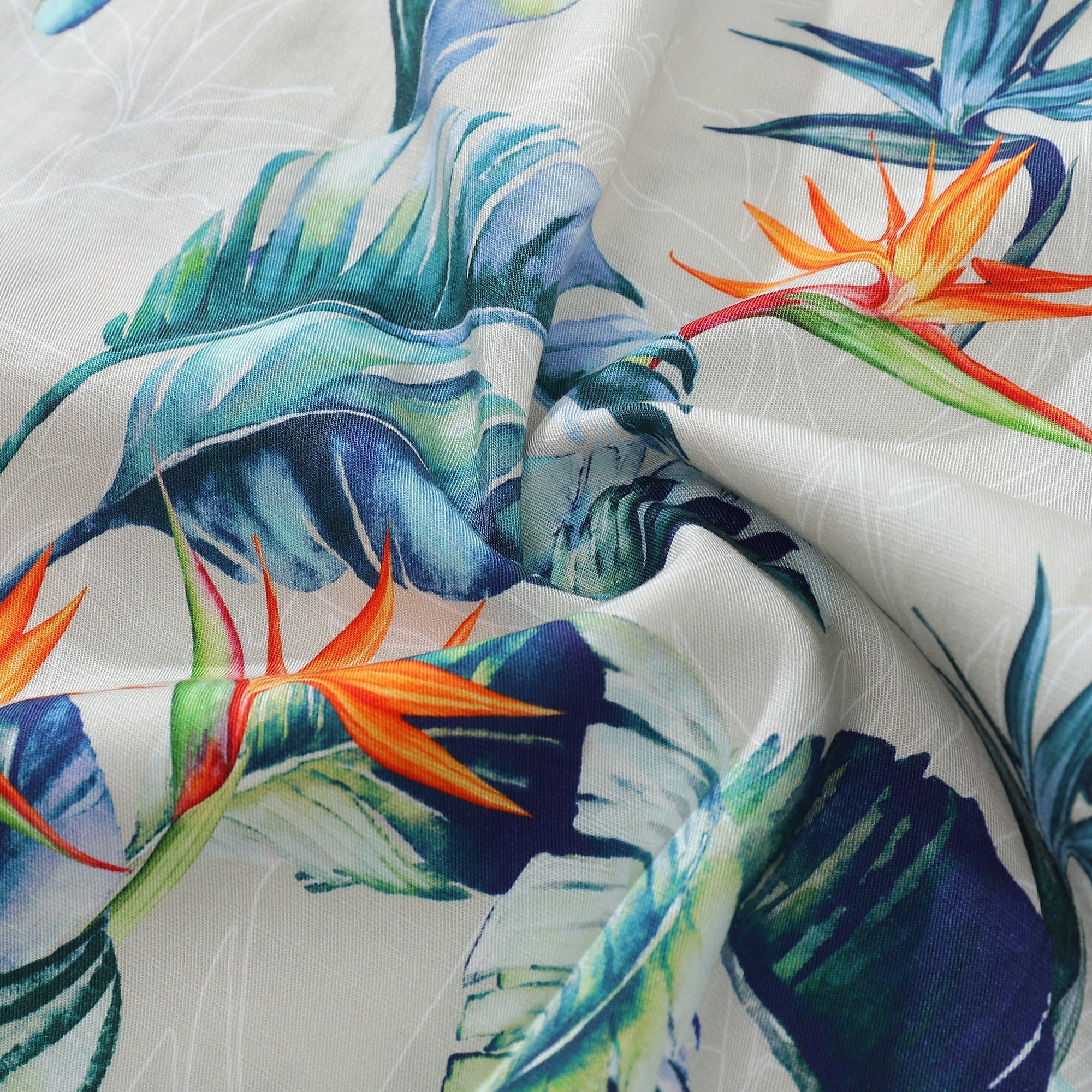 1930s Vintage Paradise Bird Hawaiian Shirt Tencel and Rayon