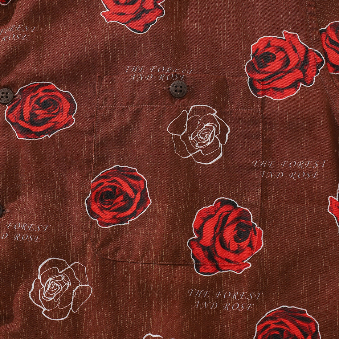 Men's Gorgeous Rose Print Hawaiian Shirt Short Sleeve Button Down