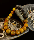 The Terra Grounding Anchor | Picture Jasper & Black Lava Essential Oil Diffuser Bracelet