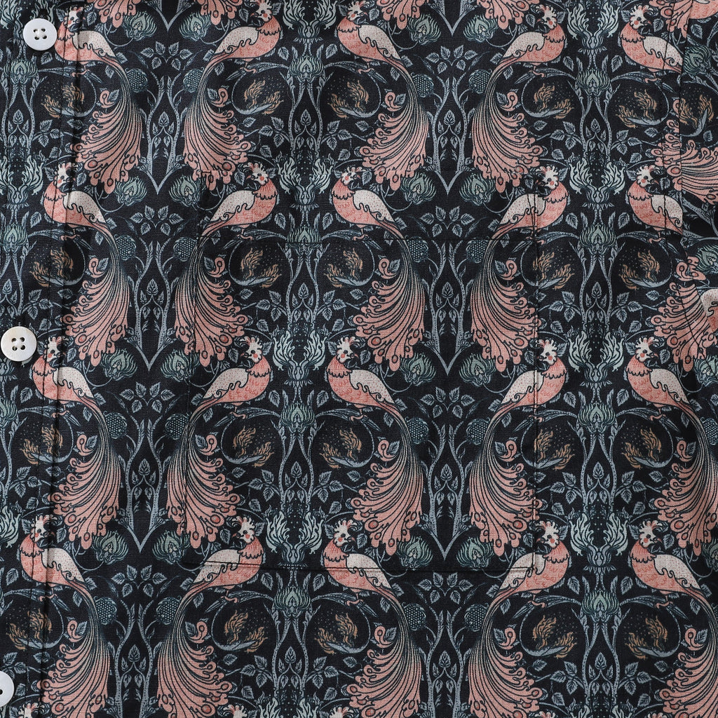 Men's Vintage Animal Print Aloha Button-Down Shirt