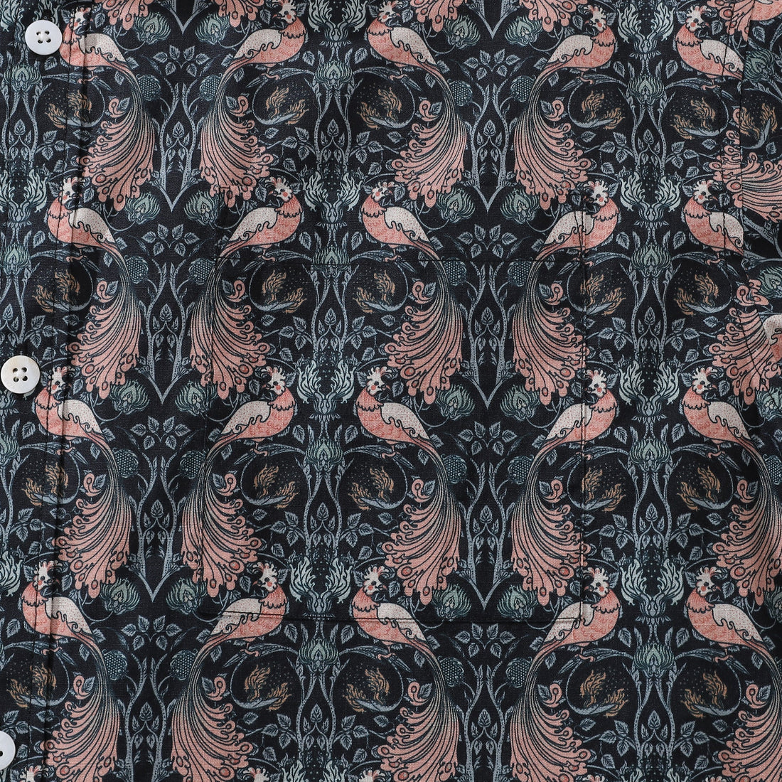 Men's Vintage Animal Print Aloha Button-Down Shirt