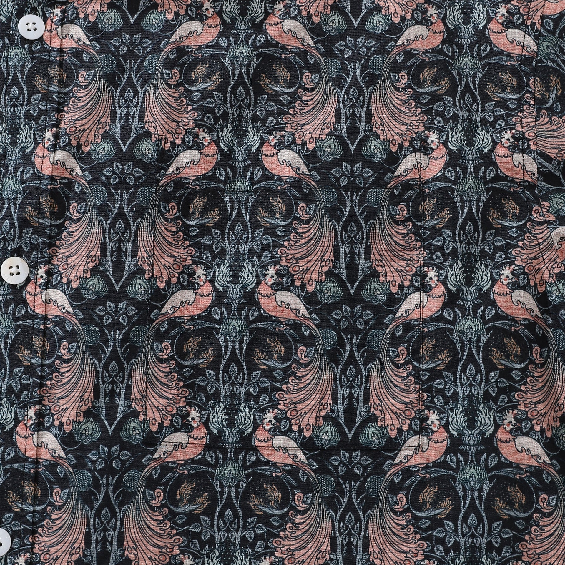 Men's Vintage Animal Print Aloha Button-Down Shirt