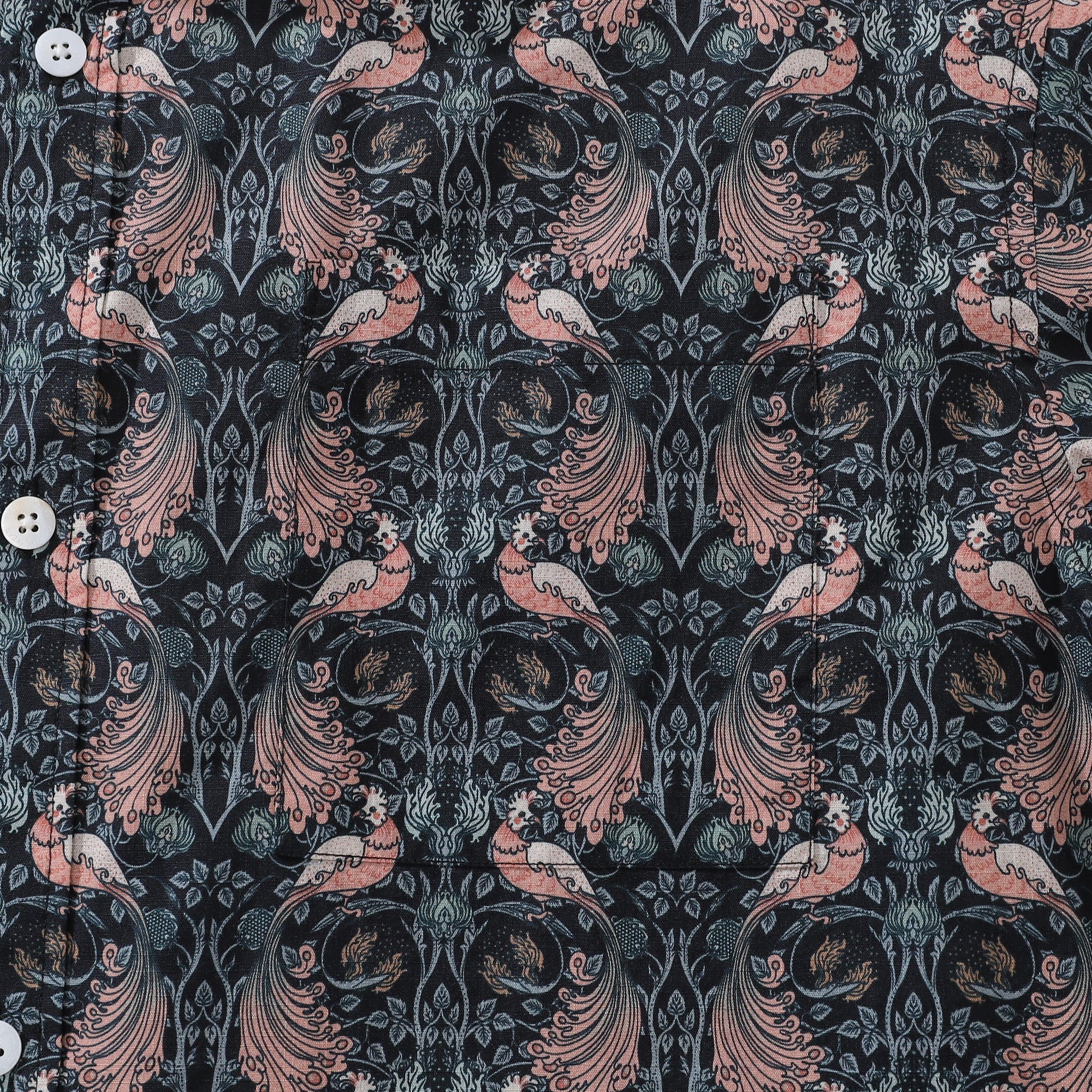 Men's Vintage Animal Print Aloha Button-Down Shirt
