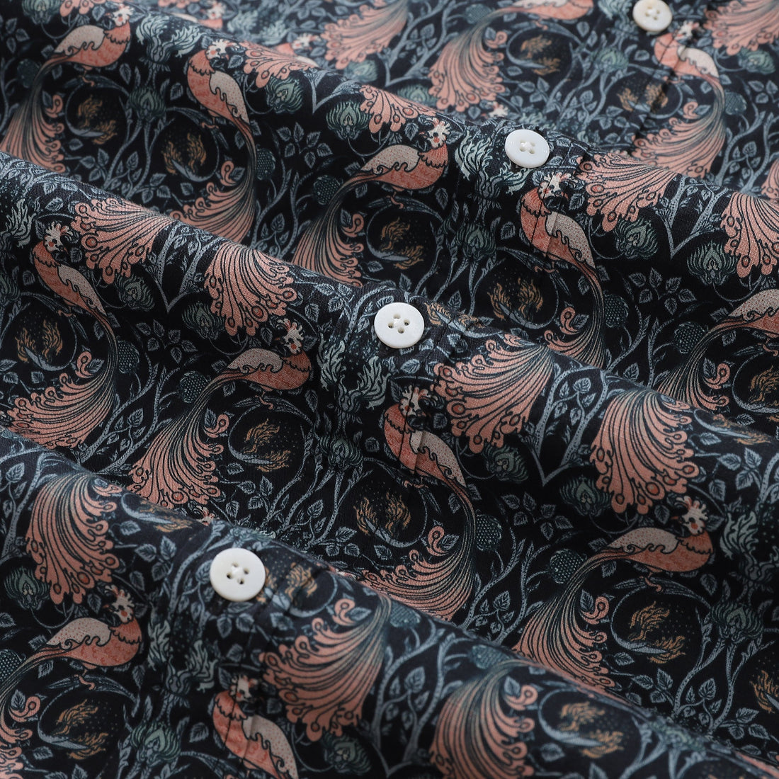 Men's Vintage Animal Print Aloha Button-Down Shirt