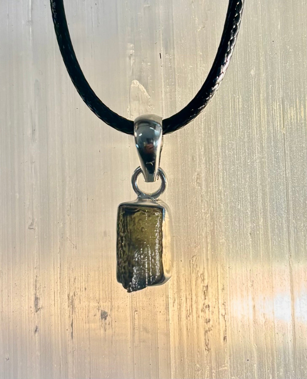 Raw Moldavite Pendant Necklace - Cosmic Transformation (Choose Your Exact Piece)