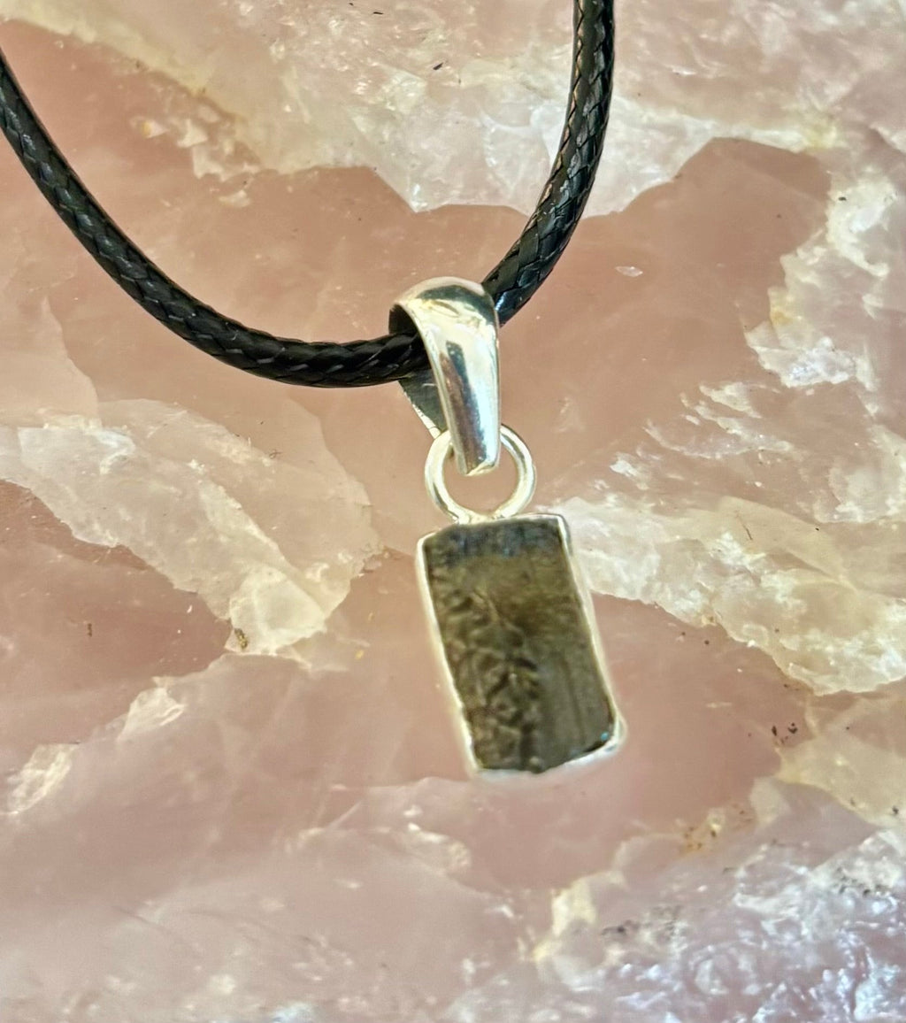 Raw Moldavite Pendant Necklace - Cosmic Transformation (Choose Your Exact Piece)