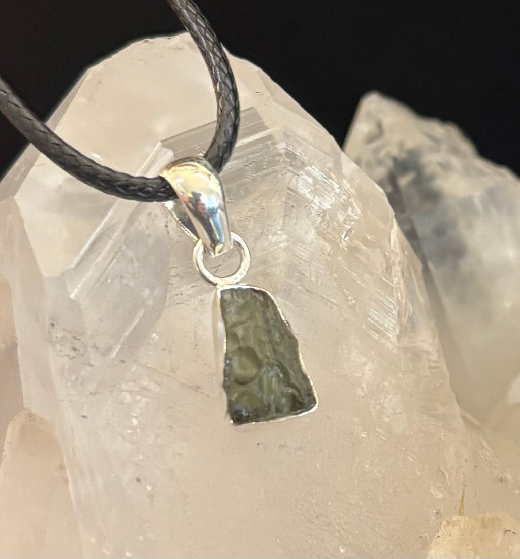 Raw Moldavite Pendant Necklace - Cosmic Transformation (Choose Your Exact Piece)