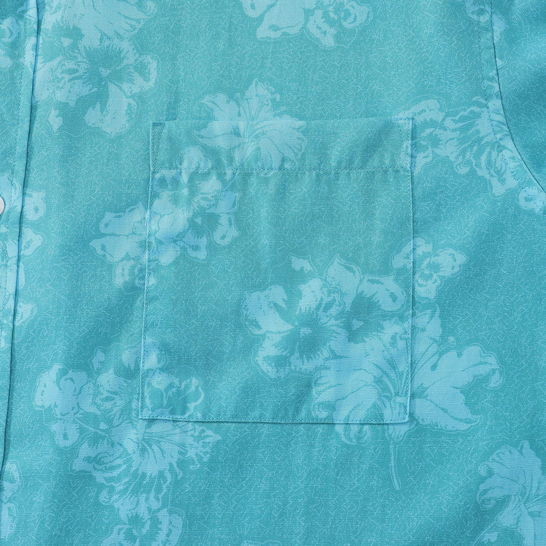 Blue Lily Print Short Sleeve Hawaiian Shirt