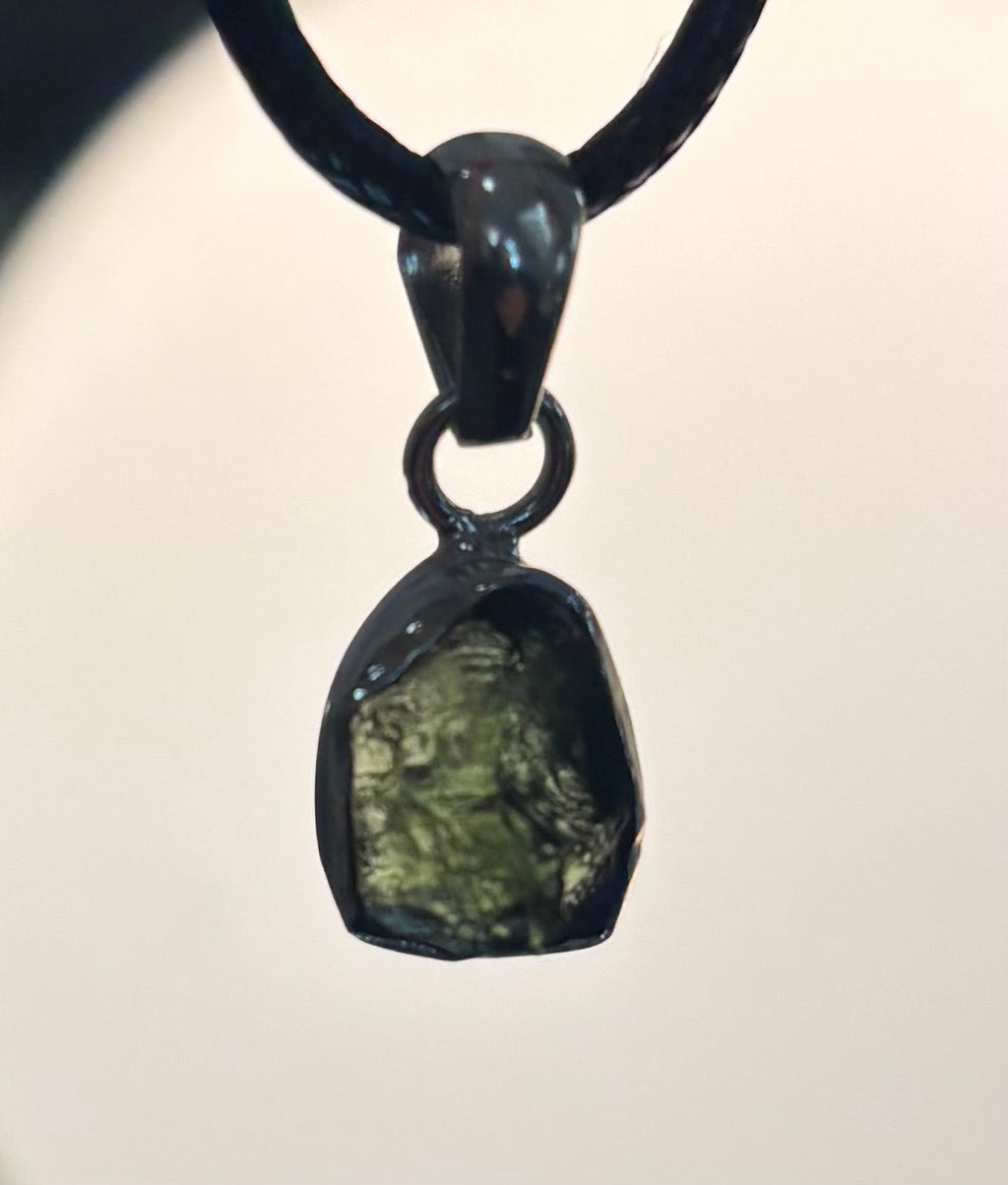 Raw Moldavite Pendant Necklace - Cosmic Transformation (Choose Your Exact Piece)