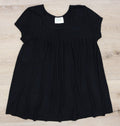 Women's Bamboo Viscose Pleated Lounge Top Black