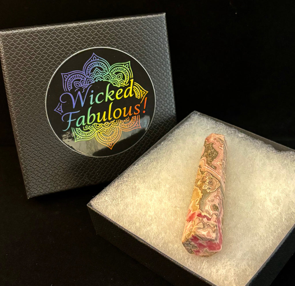 Rhodochrosite Obelisk Mini-Tower – Compassionate Love & Emotional Healing (2"–2.5")